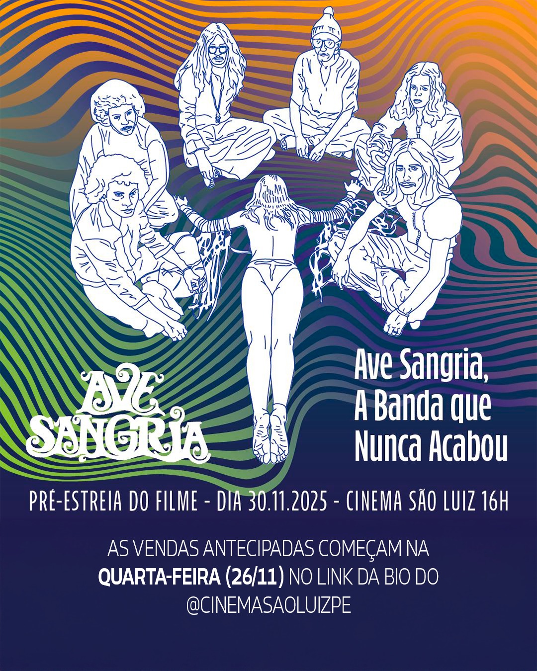 capa do disco do Ave Sangria, cartaz do longa metragem
